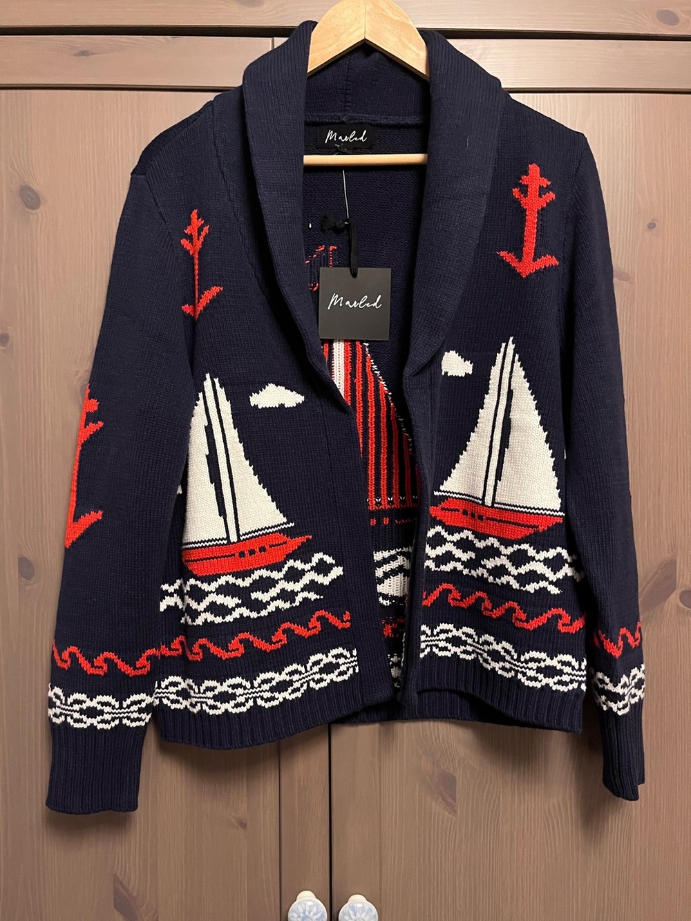MARLED | Americana Sailboat Sweater Cardigan